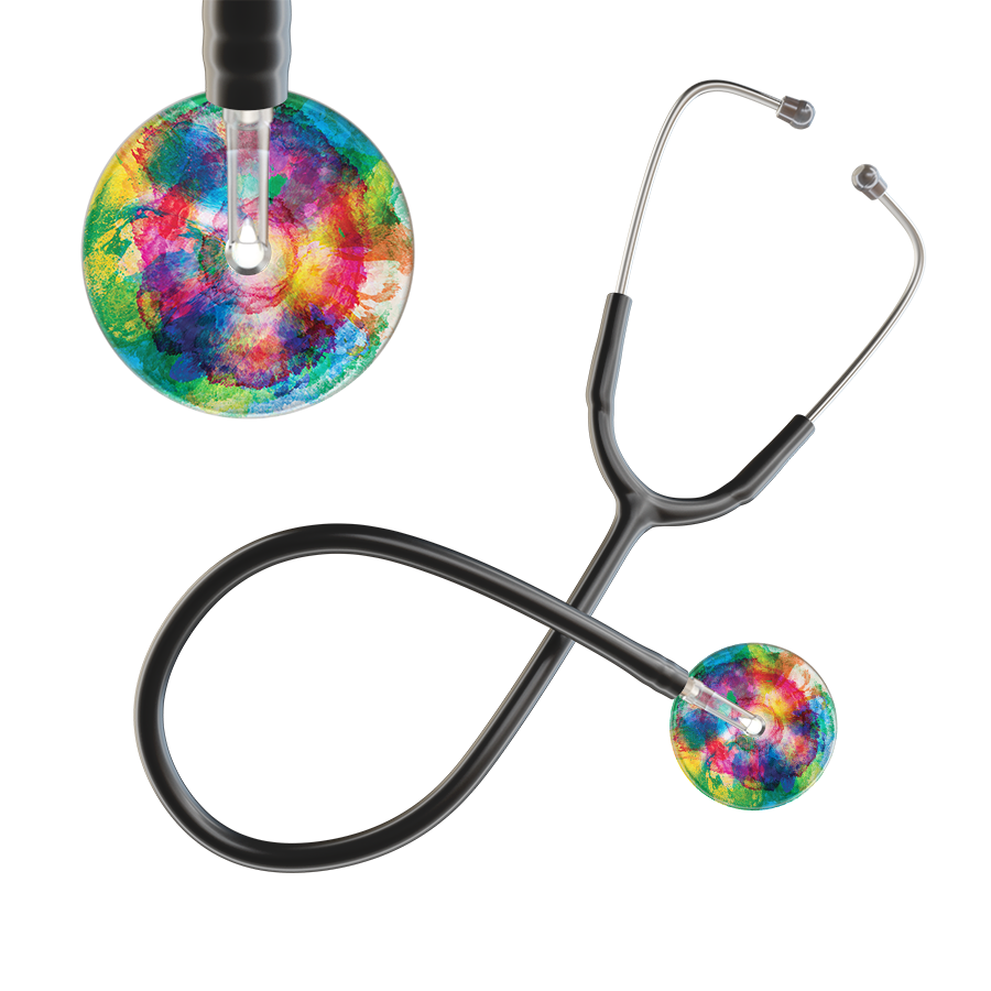 TieDye Multi Color Stethoscope - Watercolor Designs