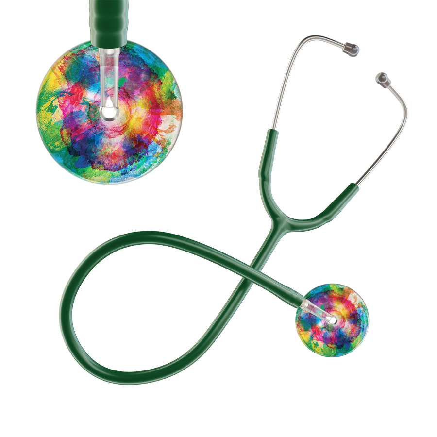 TieDye Multi Color Stethoscope - Watercolor Designs