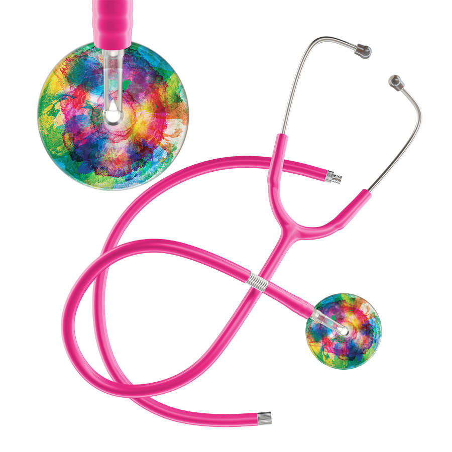 TieDye Multi Color Stethoscope - Watercolor Designs