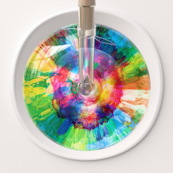 Ultrascope Stethoscope Head US076C3 / Adult TieDye Stethoscope Head - Watercolor Designs