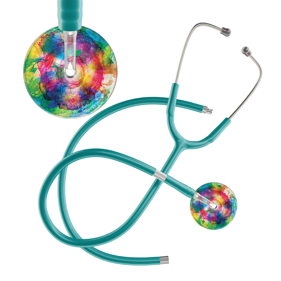TieDye Multi Color Stethoscope - Watercolor Designs