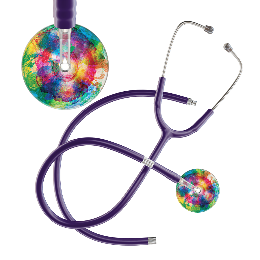 TieDye Multi Color Stethoscope - Watercolor Designs