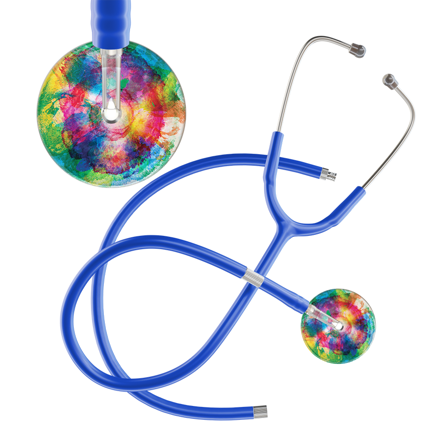 TieDye Multi Color Stethoscope - Watercolor Designs