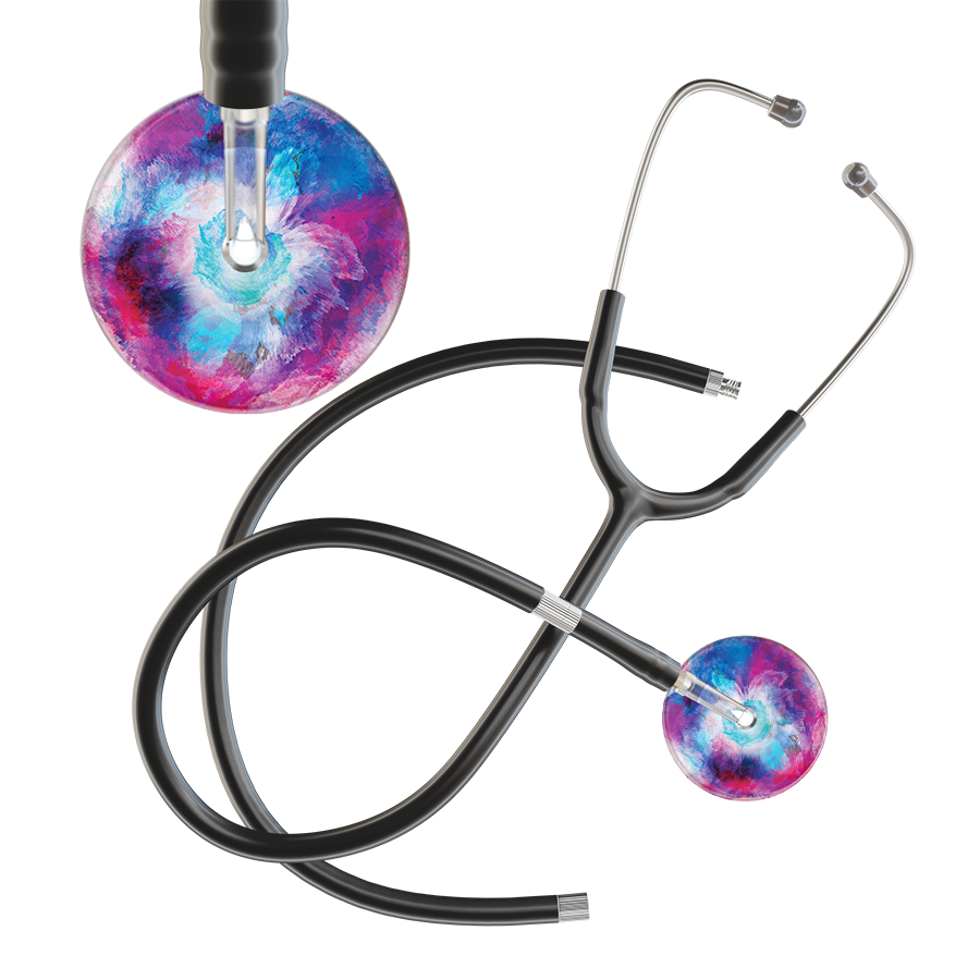 TieDye Multi Color Stethoscope - Watercolor Designs