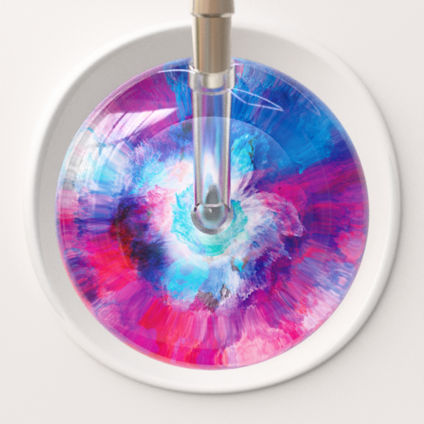 Ultrascope Stethoscope Head US076H8 / Adult TieDye Stethoscope Head - Watercolor Designs