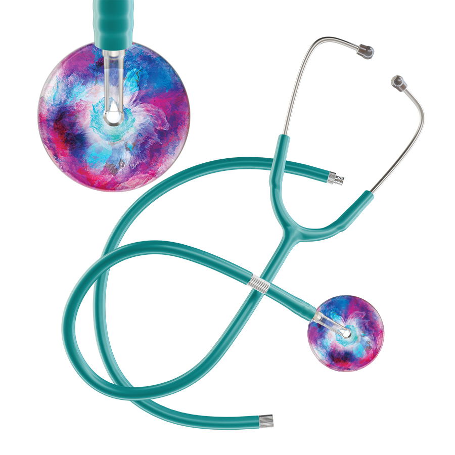 TieDye Multi Color Stethoscope - Watercolor Designs