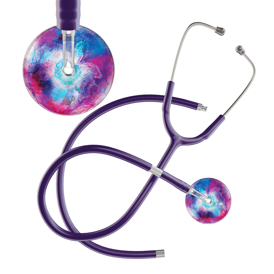 TieDye Multi Color Stethoscope - Watercolor Designs