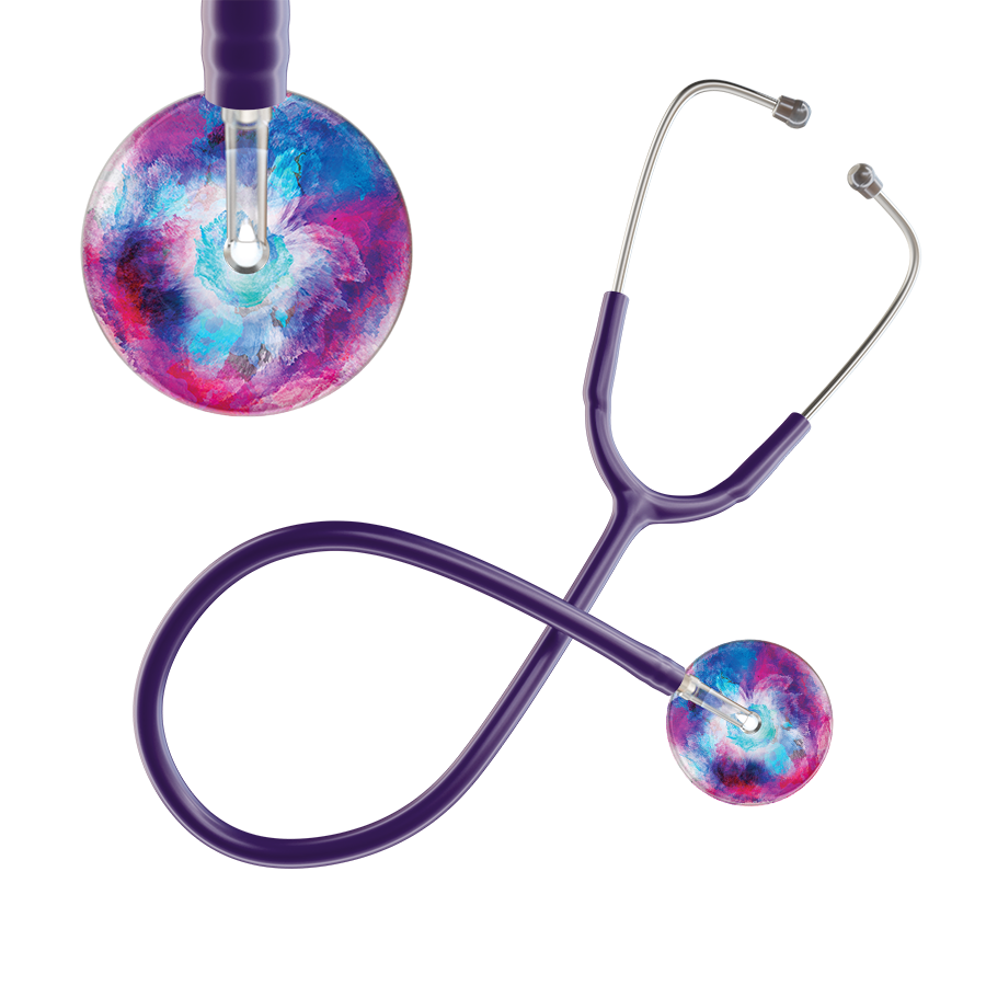 TieDye Multi Color Stethoscope - Watercolor Designs