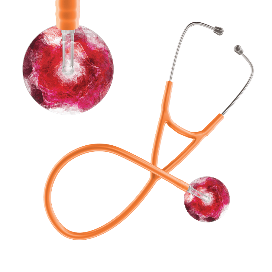 TieDye Stethoscope - Cardiology Watercolor Designs