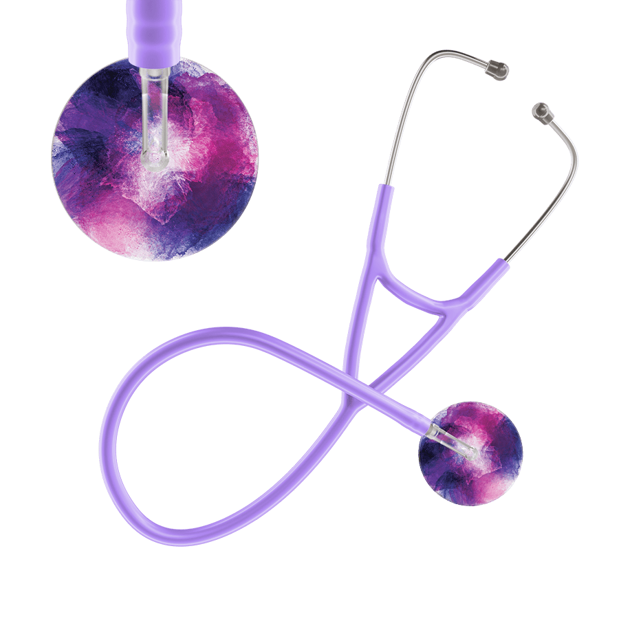 TieDye Stethoscope - Cardiology Watercolor Designs