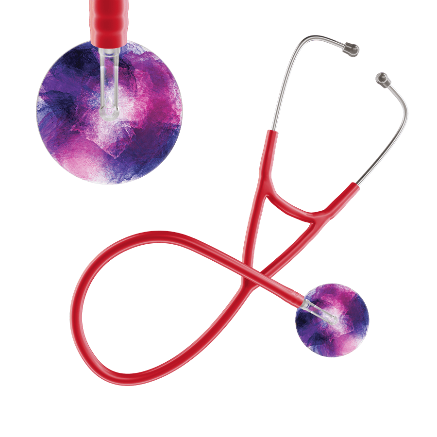 TieDye Stethoscope - Cardiology Watercolor Designs