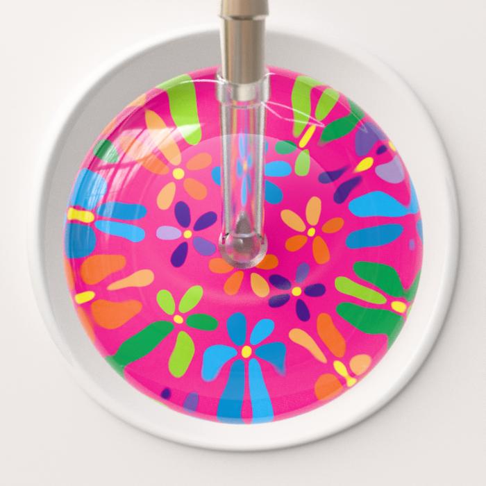 Ultrascope Stethoscope Head Hot Pink Flower Power / Adult Flower Power Stethoscope Head