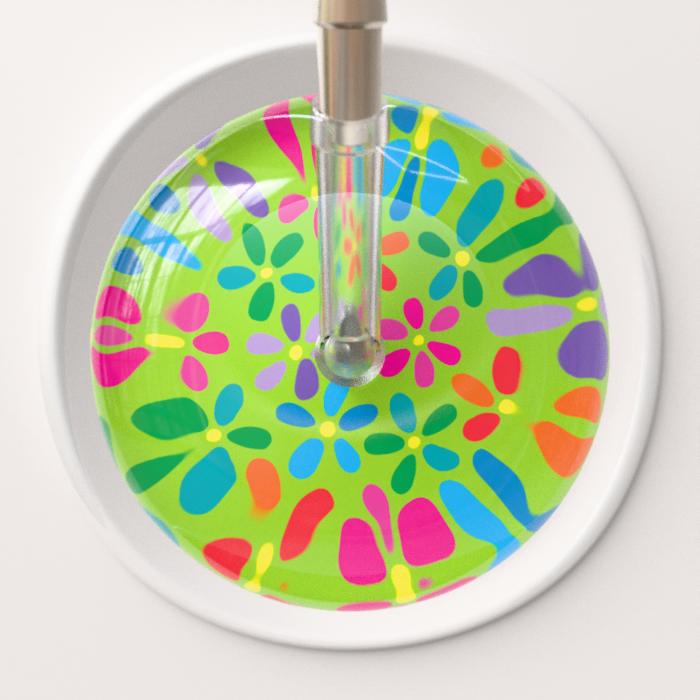 Ultrascope Stethoscope Head Lime Green Flower Power / Adult Flower Power Stethoscope Head