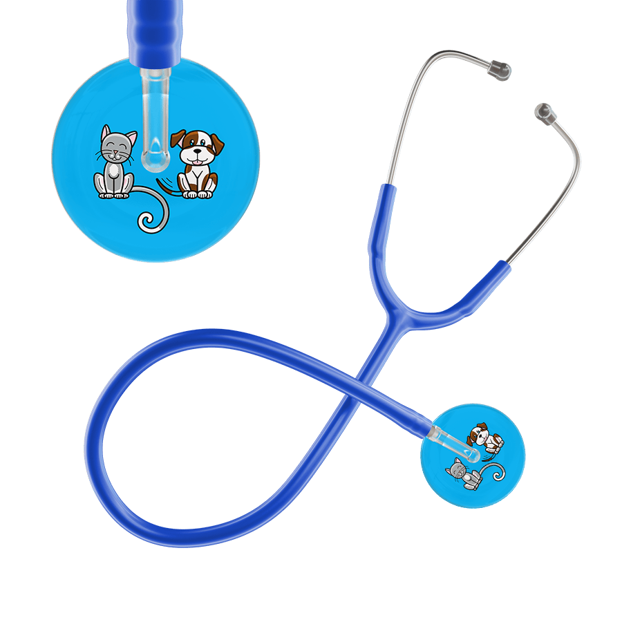 Ultrascope Single Stethoscope Cat & Dog Cyan (CY) / Adult / Royal Blue Cat & Dog Stethoscope