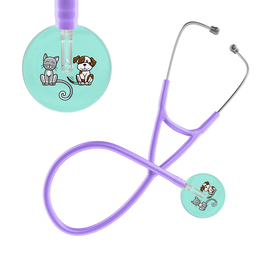 Ultrascope Single Stethoscope Cat & Dog Robin's Egg (EB) / Adult / Lavender Cat & Dog Cardiology Stethoscope