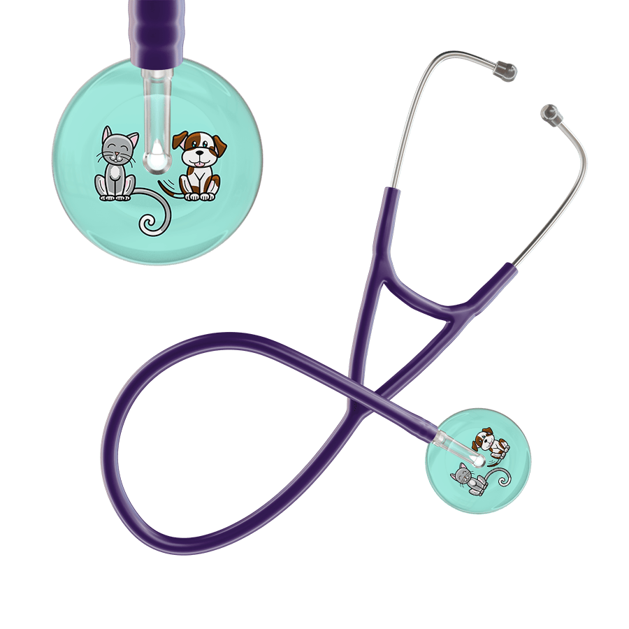 Ultrascope Single Stethoscope Cat & Dog Robin's Egg (EB) / Pediatric / Purple Light Cat & Dog Cardiology Stethoscope