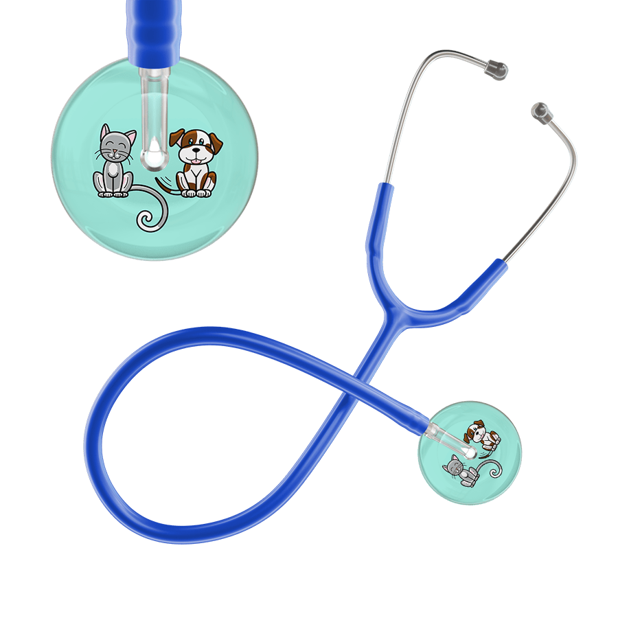 Ultrascope Single Stethoscope Cat & Dog Robin's Egg (EB) / Adult / Royal Blue Light Cat & Dog Stethoscope