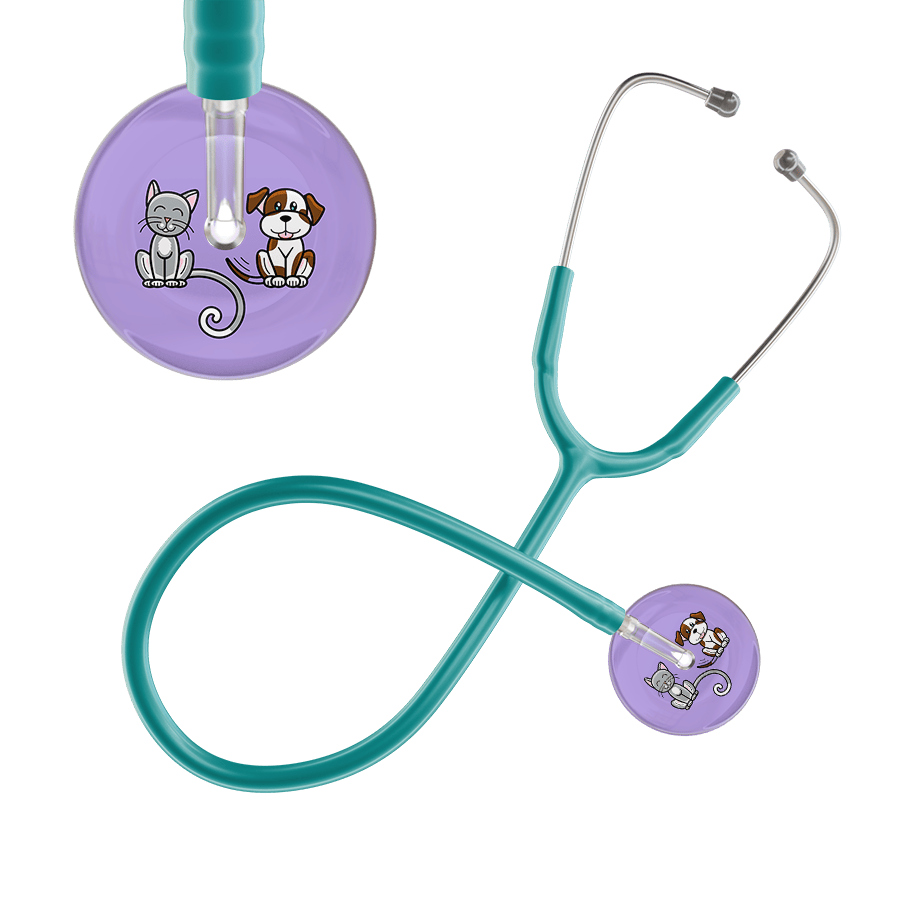 Ultrascope Single Stethoscope Cat & Dog Lilac (LL) / Adult / Jade Dark Cat & Dog Stethoscope