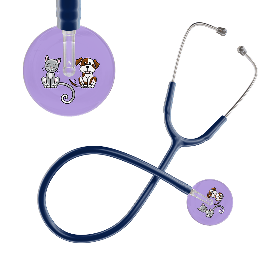 Ultrascope Single Stethoscope Cat & Dog Lilac (LL) / Adult / Navy Cat & Dog Stethoscope