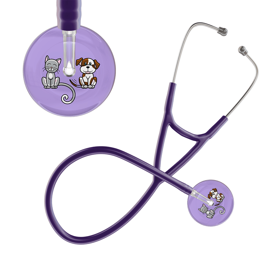 Ultrascope Single Stethoscope Cat & Dog Lilac (LL) / Adult / Purple Dark Cat & Dog Cardiology Stethoscope