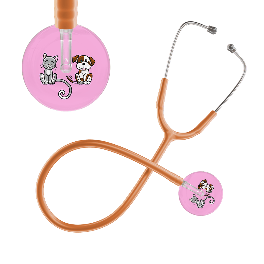 Ultrascope Single Stethoscope Cat & Dog Light Pink (LP) / Adult / Caramel Light Cat & Dog Stethoscope