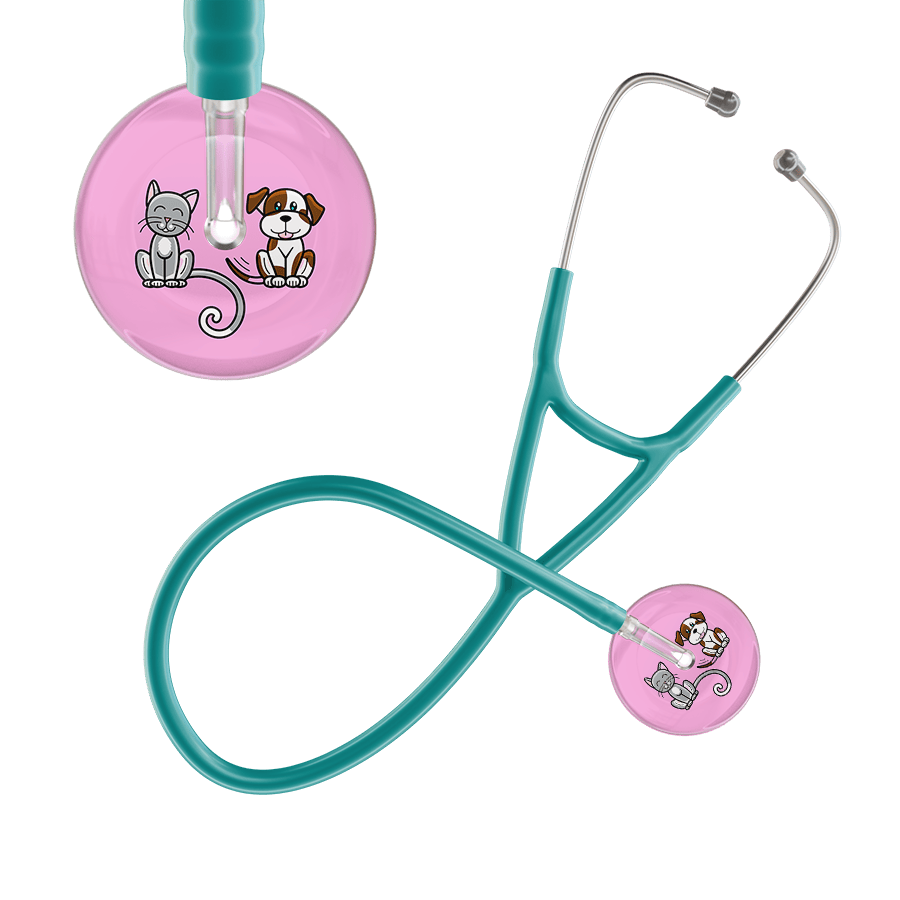 Ultrascope Single Stethoscope Cat & Dog Light Pink (LP) / Pediatric / Jade Light Cat & Dog Cardiology Stethoscope