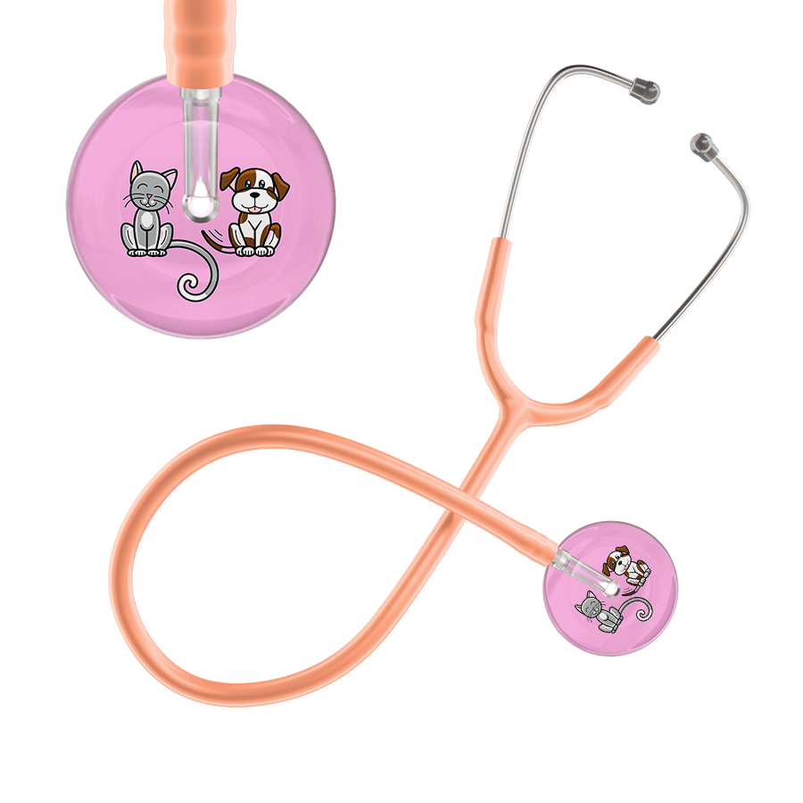 Ultrascope Single Stethoscope Cat & Dog Light Pink (LP) / Adult / Peach Light Cat & Dog Stethoscope