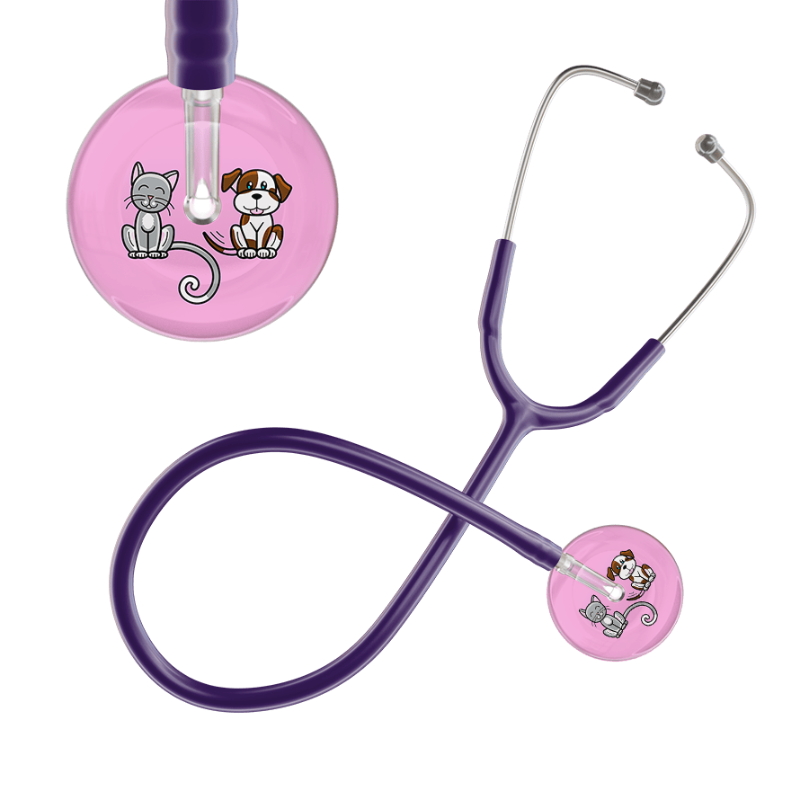 Ultrascope Single Stethoscope Cat & Dog Light Pink (LP) / Adult / Purple Light Cat & Dog Stethoscope