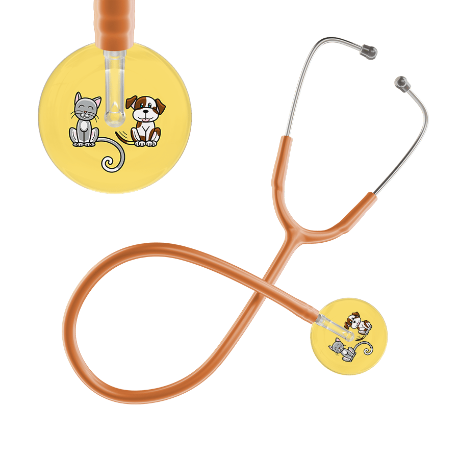 Ultrascope Single Stethoscope Cat & Dog Light Yellow (LY) / Adult / Caramel Light Cat & Dog Stethoscope