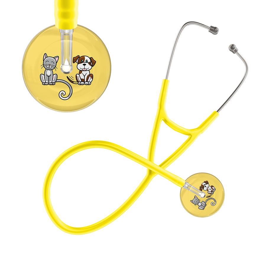 Ultrascope Single Stethoscope Cat & Dog Light Yellow (LY) / Pediatric / Yellow Light Cat & Dog Cardiology Stethoscope