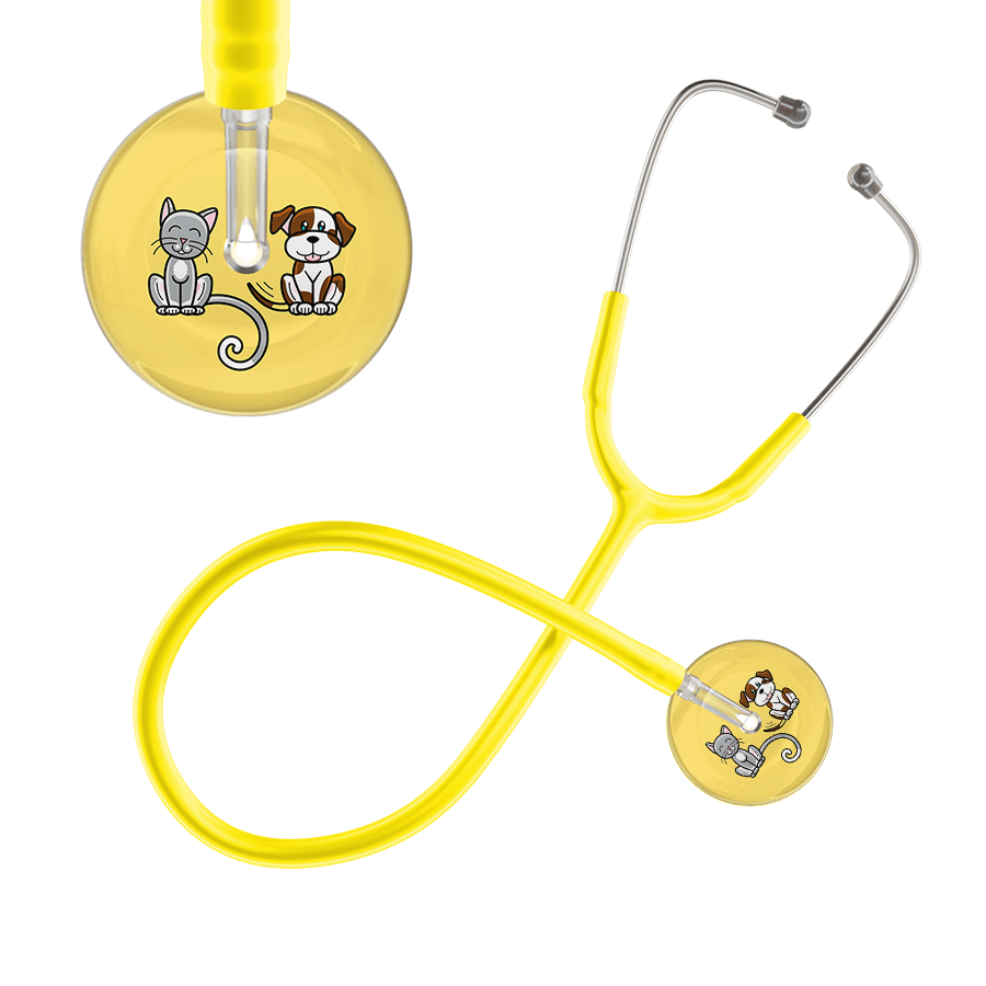Ultrascope Single Stethoscope Cat & Dog Light Yellow (LY) / Adult / Yellow Light Cat & Dog Stethoscope