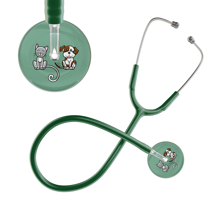Ultrascope Single Stethoscope Cat & Dog Sage (SG) / Adult / Dark Green Dark Cat & Dog Stethoscope