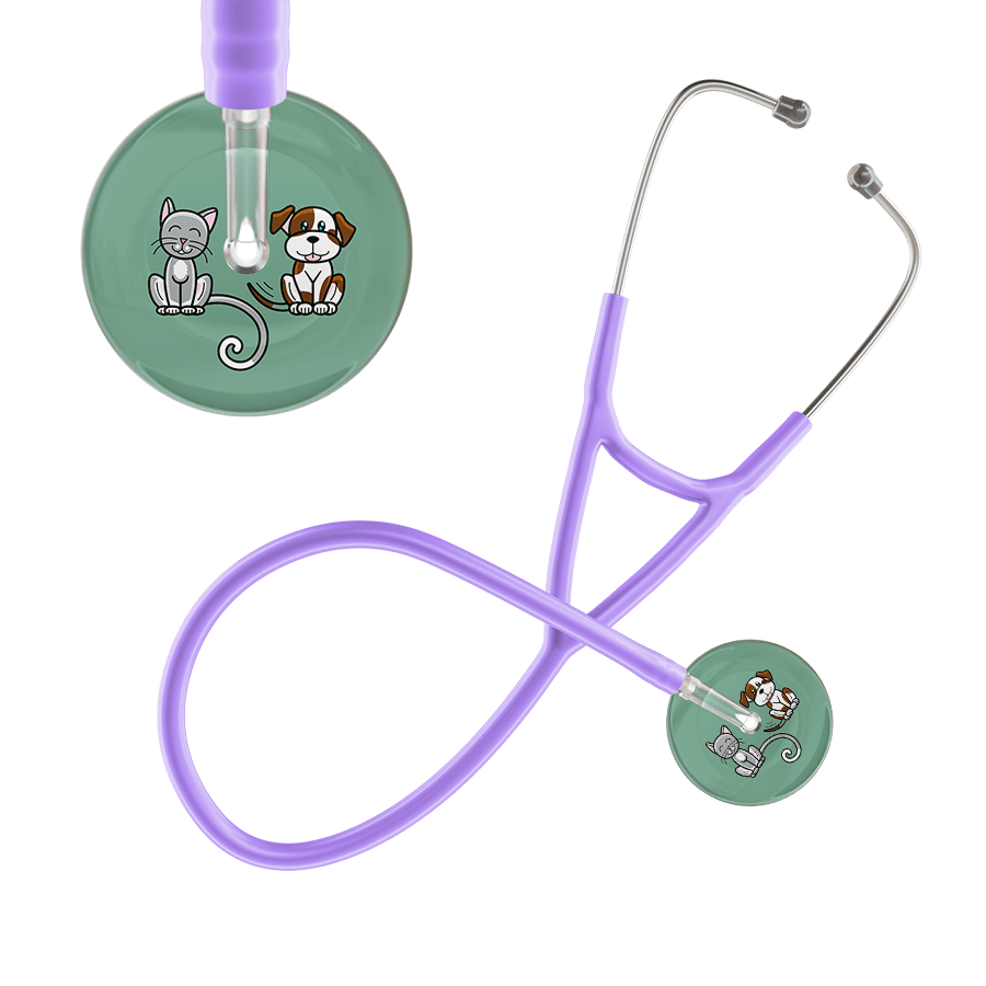 Ultrascope Single Stethoscope Cat & Dog Sage (SG) / Adult / Lavender Dark Cat & Dog Cardiology Stethoscope