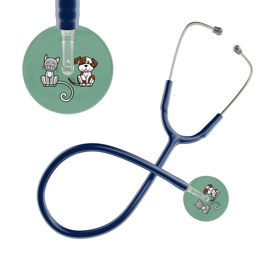 Ultrascope Single Stethoscope Cat & Dog Sage (SG) / Adult / Navy Cat & Dog Stethoscope