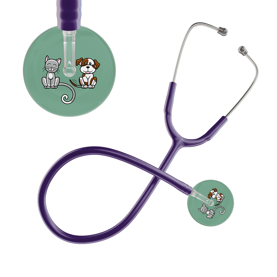 Ultrascope Single Stethoscope Cat & Dog Sage (SG) / Adult / Purple Cat & Dog Stethoscope