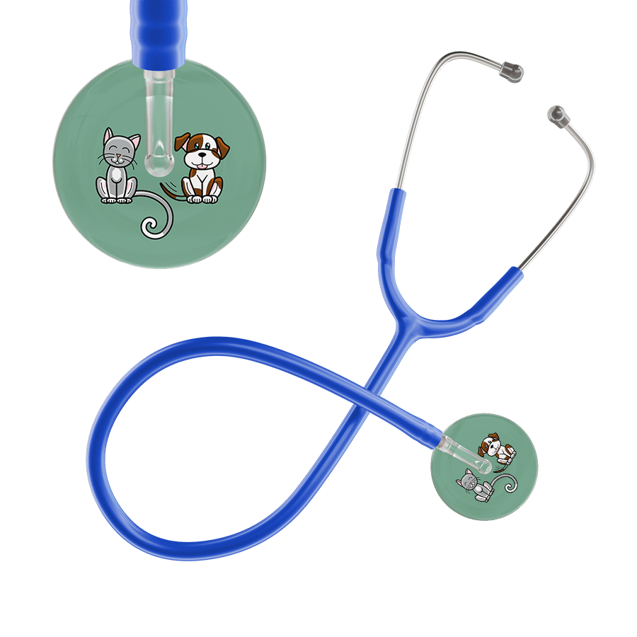 Ultrascope Single Stethoscope Cat & Dog Sage (SG) / Adult / Royal Blue Cat & Dog Stethoscope