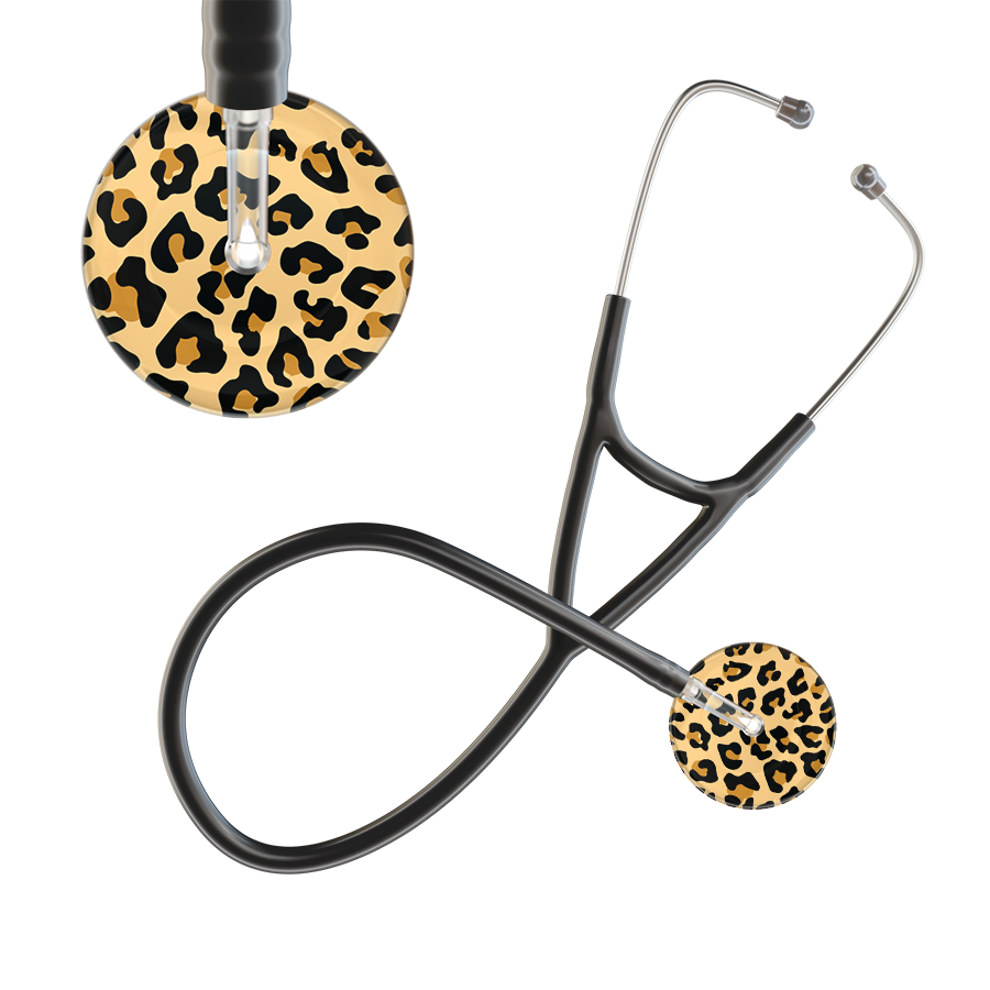 Leopard Pattern Cardiology Stethoscope - Leopard Print