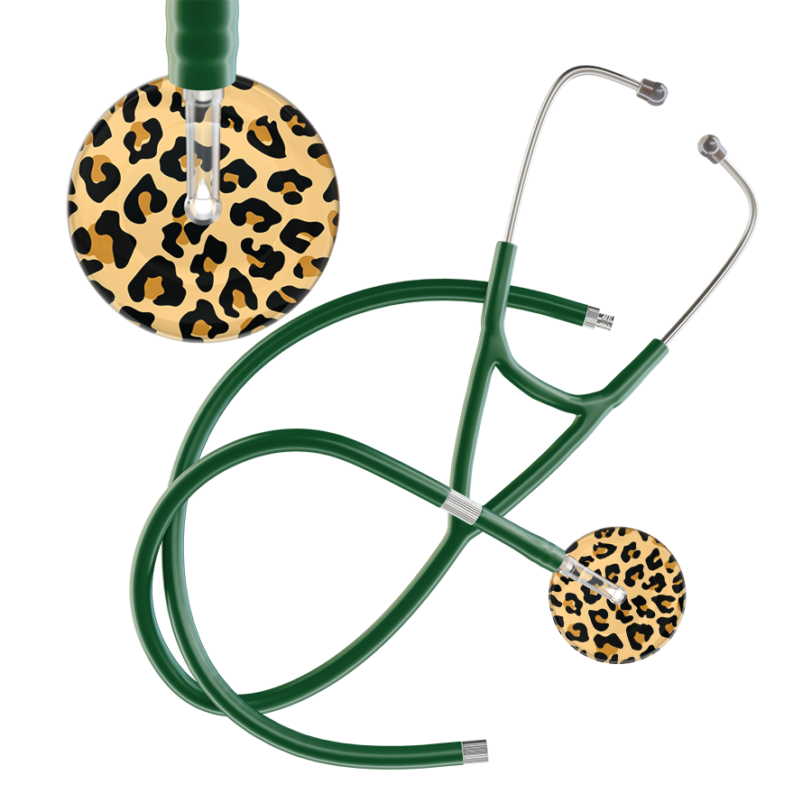 Leopard Pattern Cardiology Stethoscope - Leopard Print