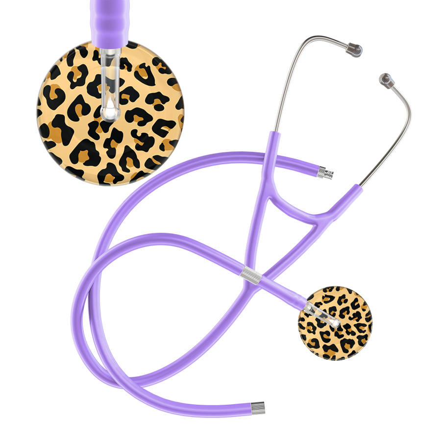Leopard Pattern Cardiology Stethoscope - Leopard Print
