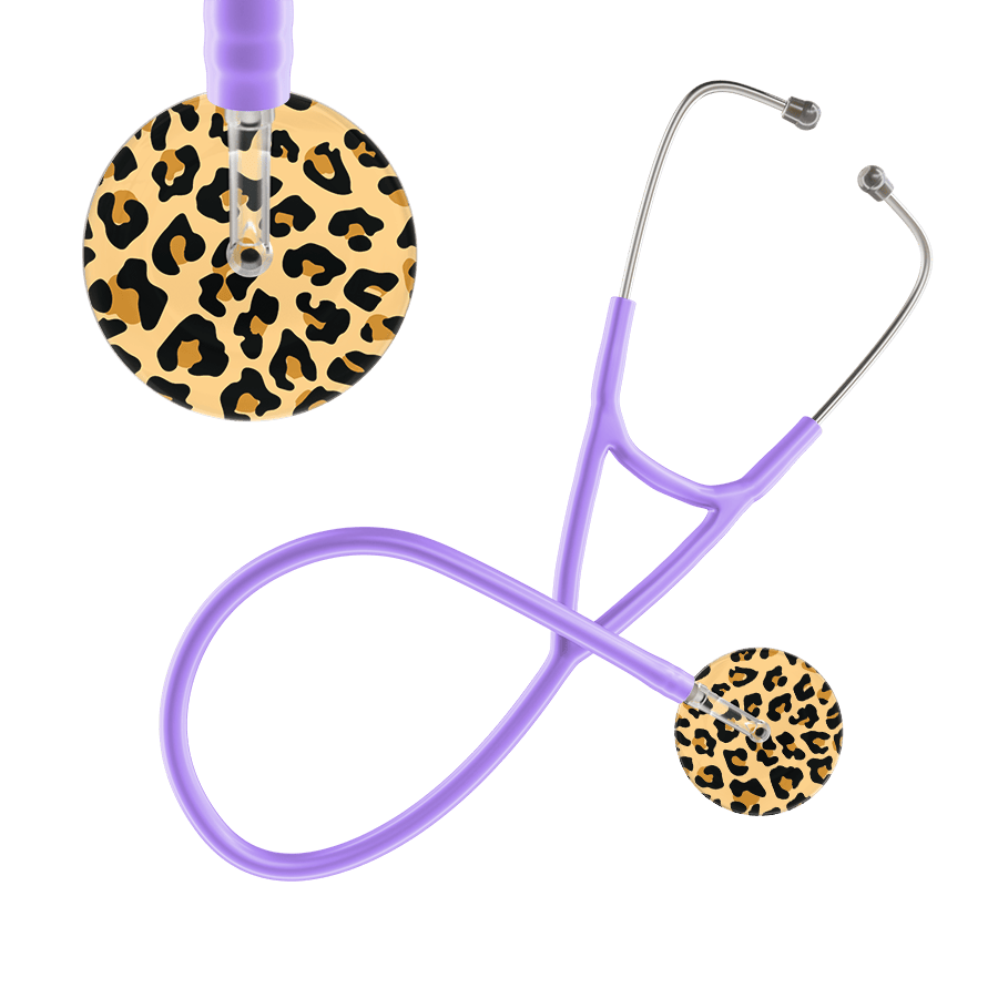 Ultrascope Single Stethoscope Brown Leopard / Adult / Lavender Leopard Pattern Cardiology Stethoscope - Leopard Print