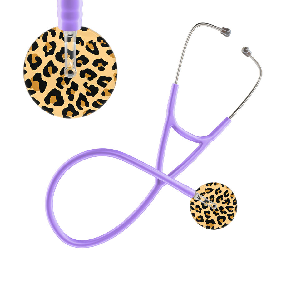 Leopard Pattern Cardiology Stethoscope - Leopard Print