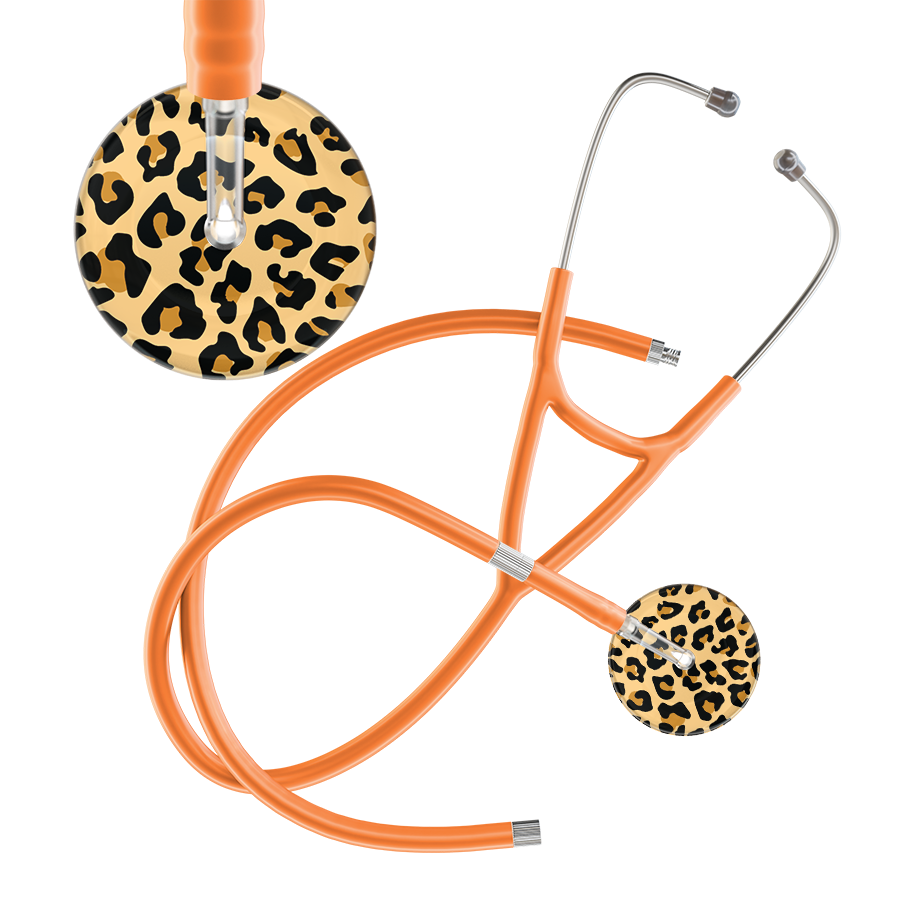 Leopard Pattern Cardiology Stethoscope - Leopard Print