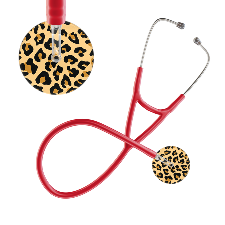Leopard Pattern Cardiology Stethoscope - Leopard Print