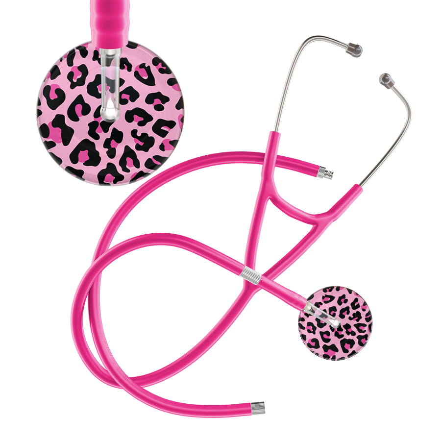 Leopard Pattern Cardiology Stethoscope - Leopard Print