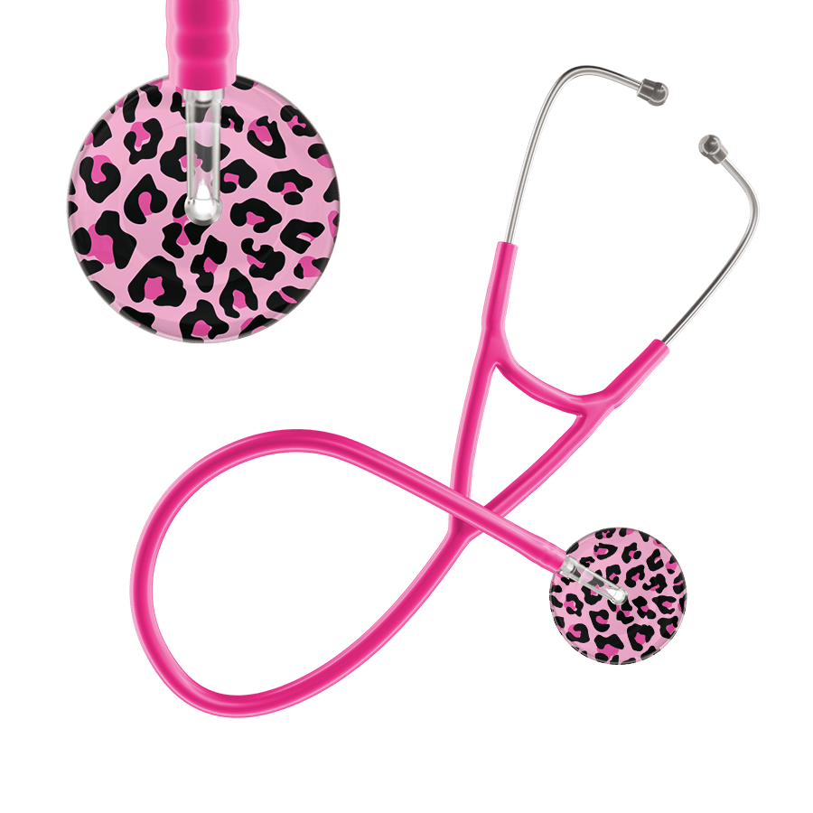 Ultrascope Single Stethoscope Hot Pink Leopard / Adult / Hot Pink Leopard Pattern Cardiology Stethoscope - Leopard Print