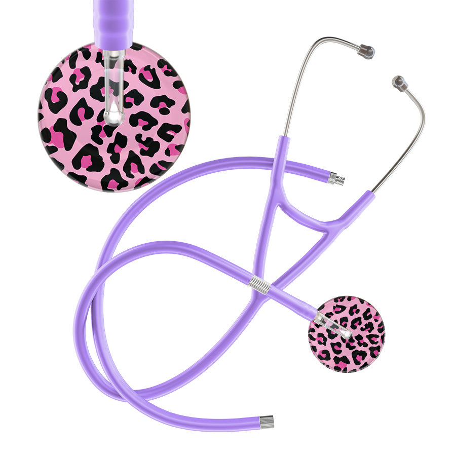 Leopard Pattern Cardiology Stethoscope - Leopard Print