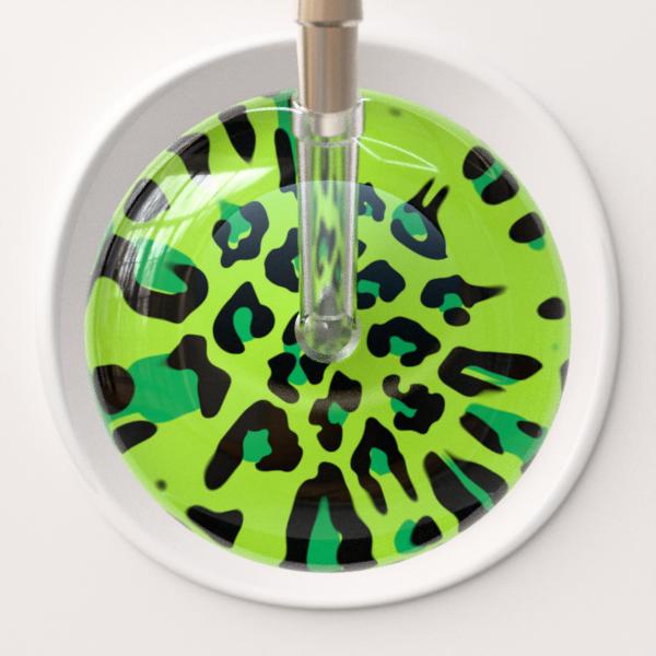 Ultrascope Stethoscope Head Lime Green Leopard / Adult Leopard Pattern Stethoscope Head - Leopard Print