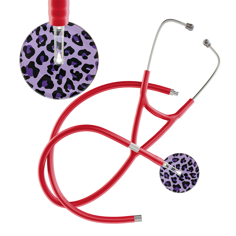 Leopard Pattern Cardiology Stethoscope - Leopard Print