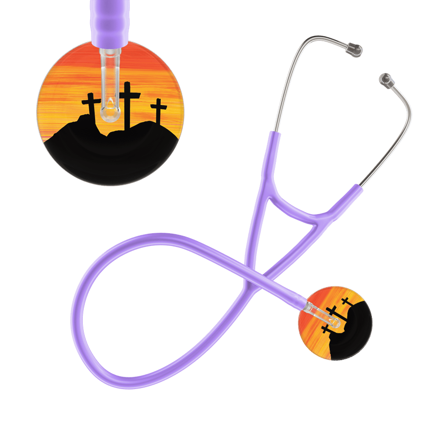 Ultrascope Single Stethoscope 3 Crosses Orange / Adult / Lavender 3 Crosses Cardiology Stethoscope