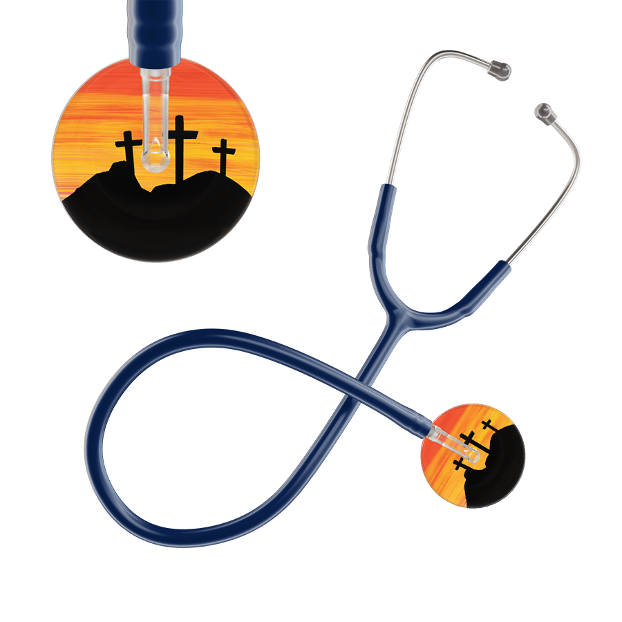 Ultrascope Single Stethoscope 3 Crosses Orange / Adult / Navy 3 Crosses Stethoscope